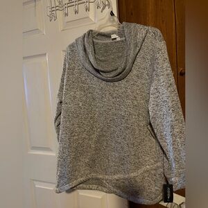 Heather Gray Cowl Neck Sweater